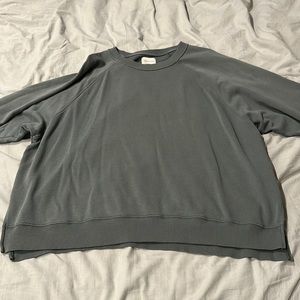 American eagle green xxl oversized sweatshirt split hem